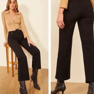 Reformation Black Straight-Leg Jeans | Made in USA | Size 25